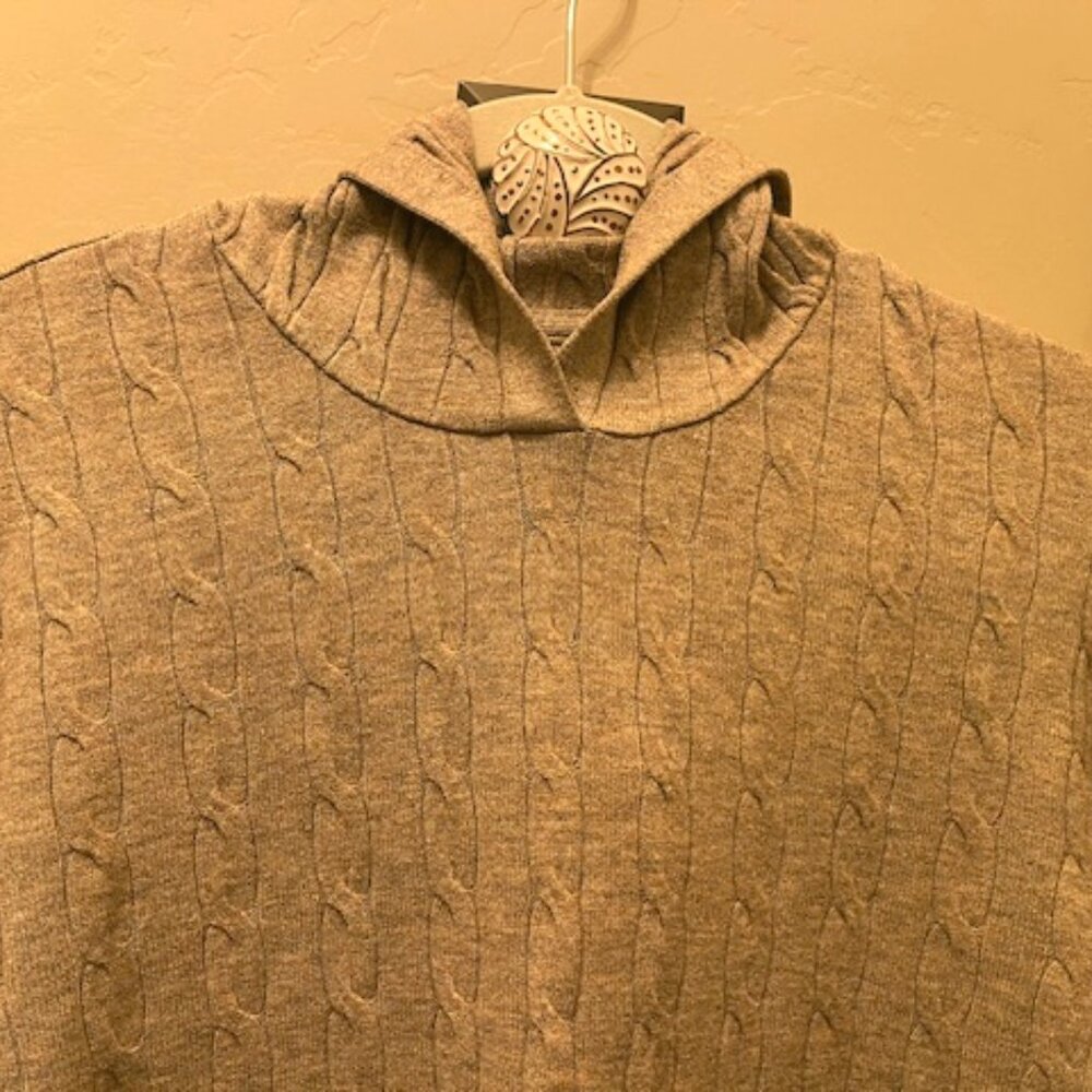 UNIQLO Two-Piece Cable Knit Pant/Sweater Hoodie Set - BEIGE - MED - NWT - Picture 13 of 16